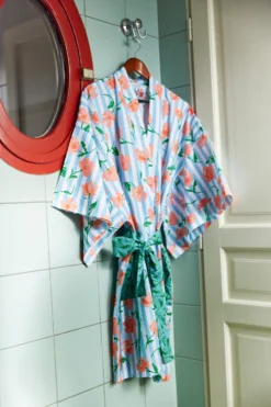 DESHABILLE THALULA FLOWERS STRIPES BLUE