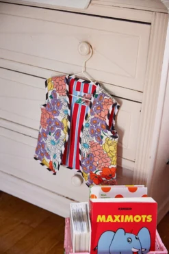 GILET ALI KIDS FLEURS 70'S