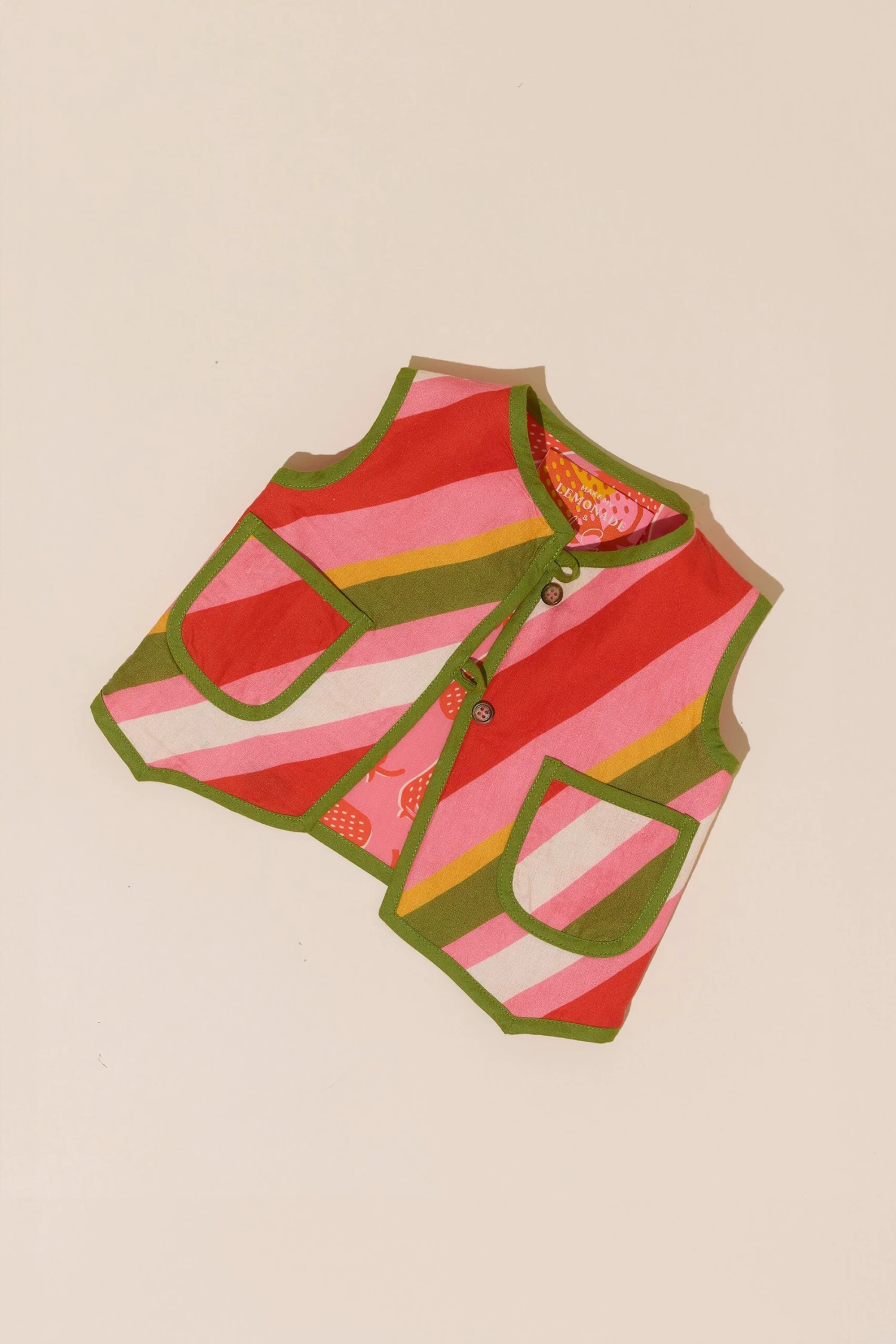 GILET KIDS BASILE MULTICO REVERSIBLE 2 GILET KIDS BASILE MULTICO REVERSIBLE – Image 2