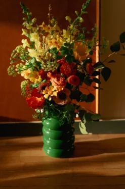 VASE ALLISTAIR GREEN STRIPES -Citron Style Promos Boutique DSC04195 scaled