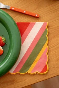 LOT DE 2 SERVIETTES KATE MULTICO -Citron Style Promos Boutique DSC04348copy