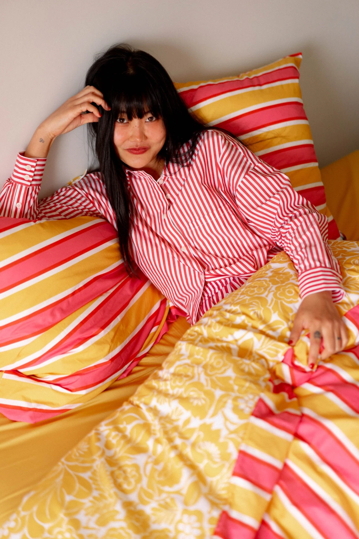 CHEMISE OMER MINI RED STRIPE 1 CHEMISE OMER MINI RED STRIPE