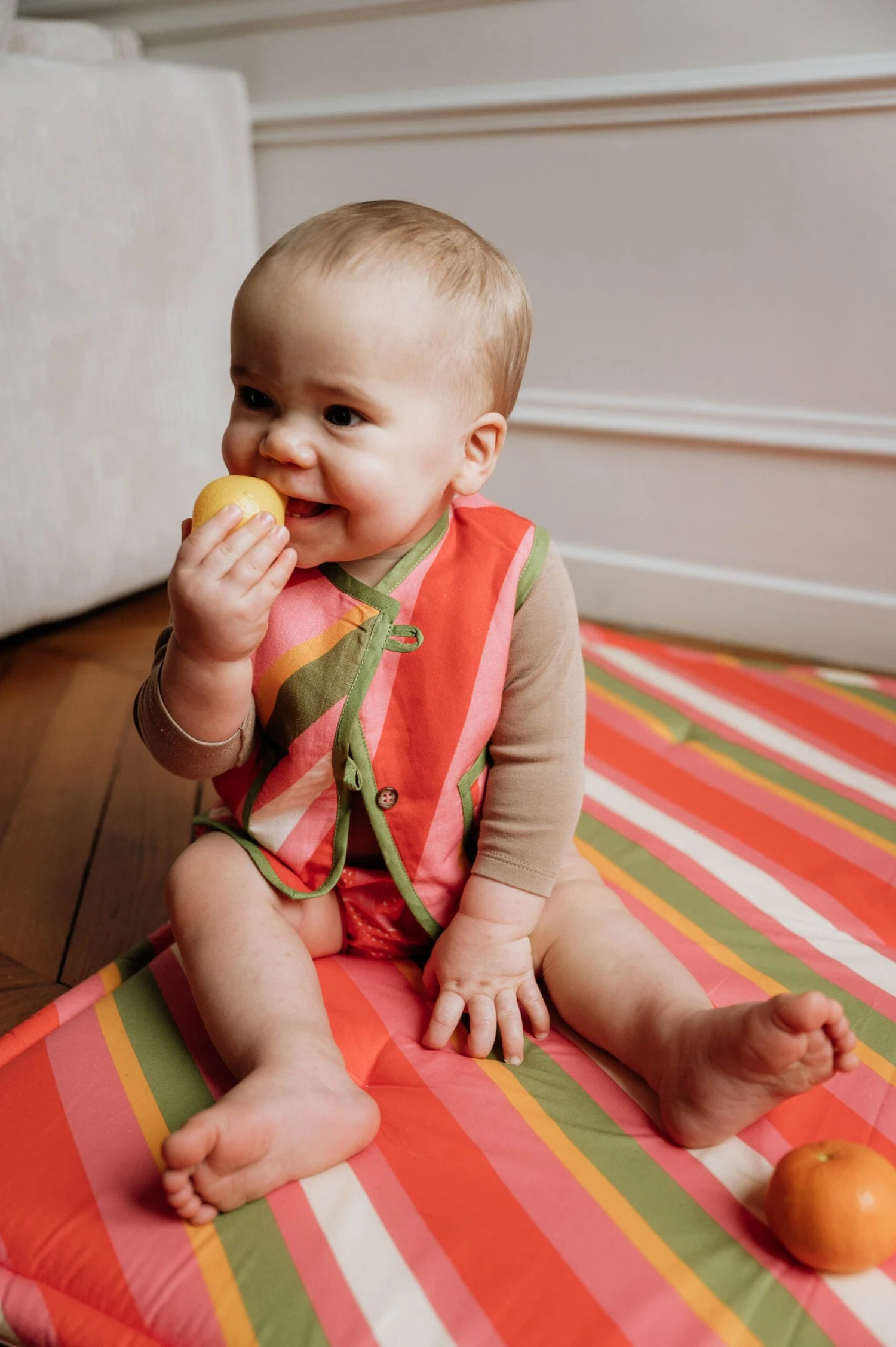 GILET KIDS BASILE MULTICO REVERSIBLE 1 GILET KIDS BASILE MULTICO REVERSIBLE