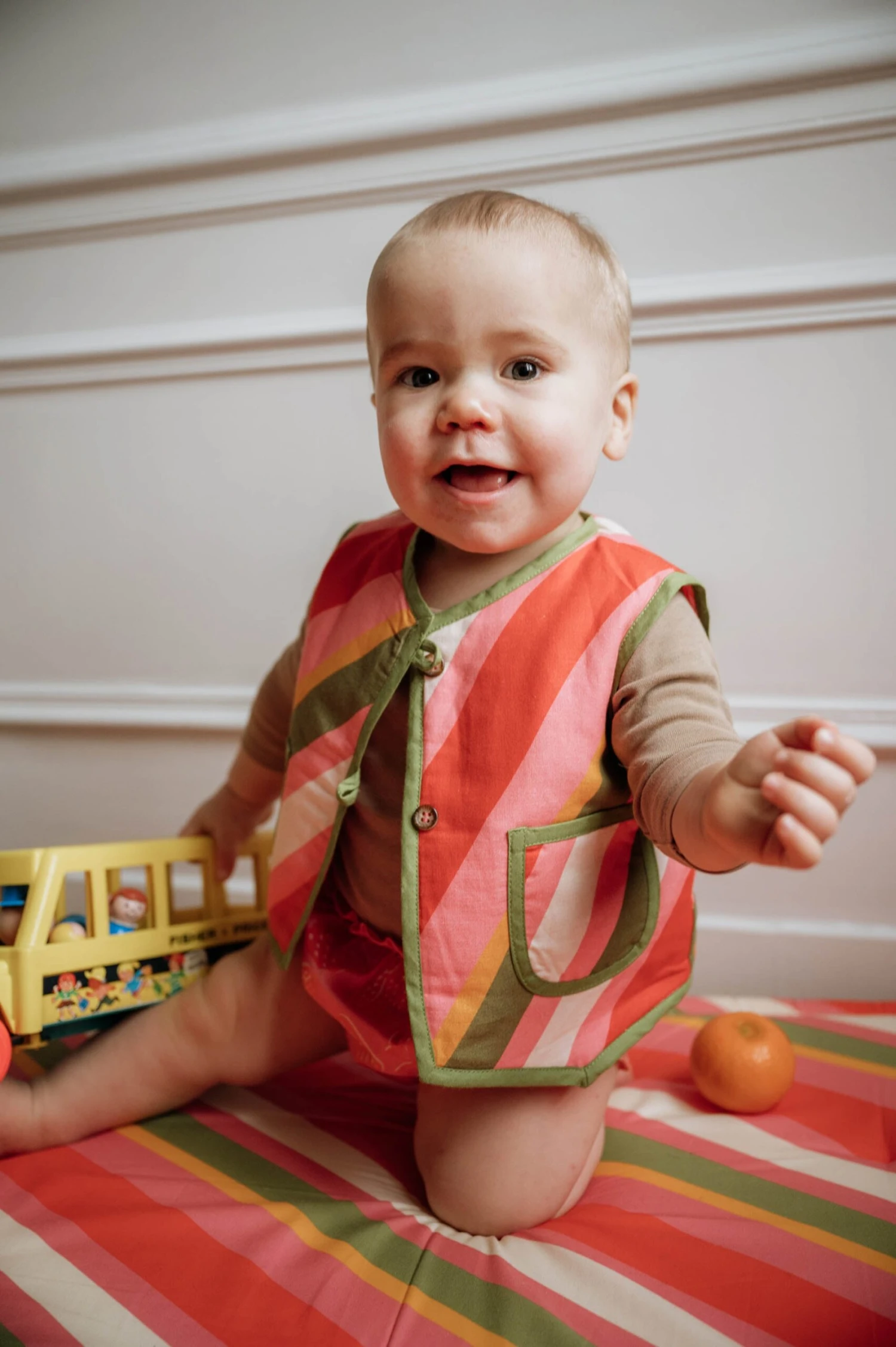 GILET KIDS BASILE MULTICO REVERSIBLE 4 GILET KIDS BASILE MULTICO REVERSIBLE – Image 4