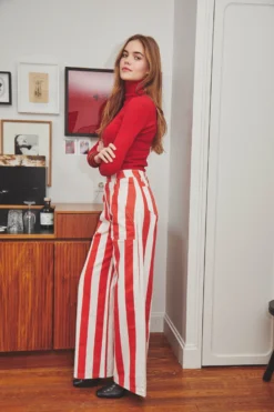 PANTALON DYLAN RED STRIPE -Citron Style Promos Boutique LOOK8 064 scaled