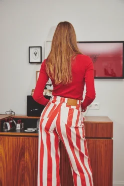 PANTALON DYLAN RED STRIPE -Citron Style Promos Boutique LOOK8 068 scaled