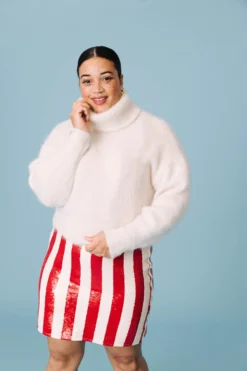 JUPE NICKY RAYURES SEQUIN