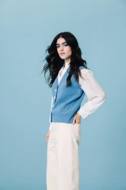 GILET MARCEAU BLEU -Citron Style Promos Boutique LOOKBOOKMML Secretgarden0161 scaled