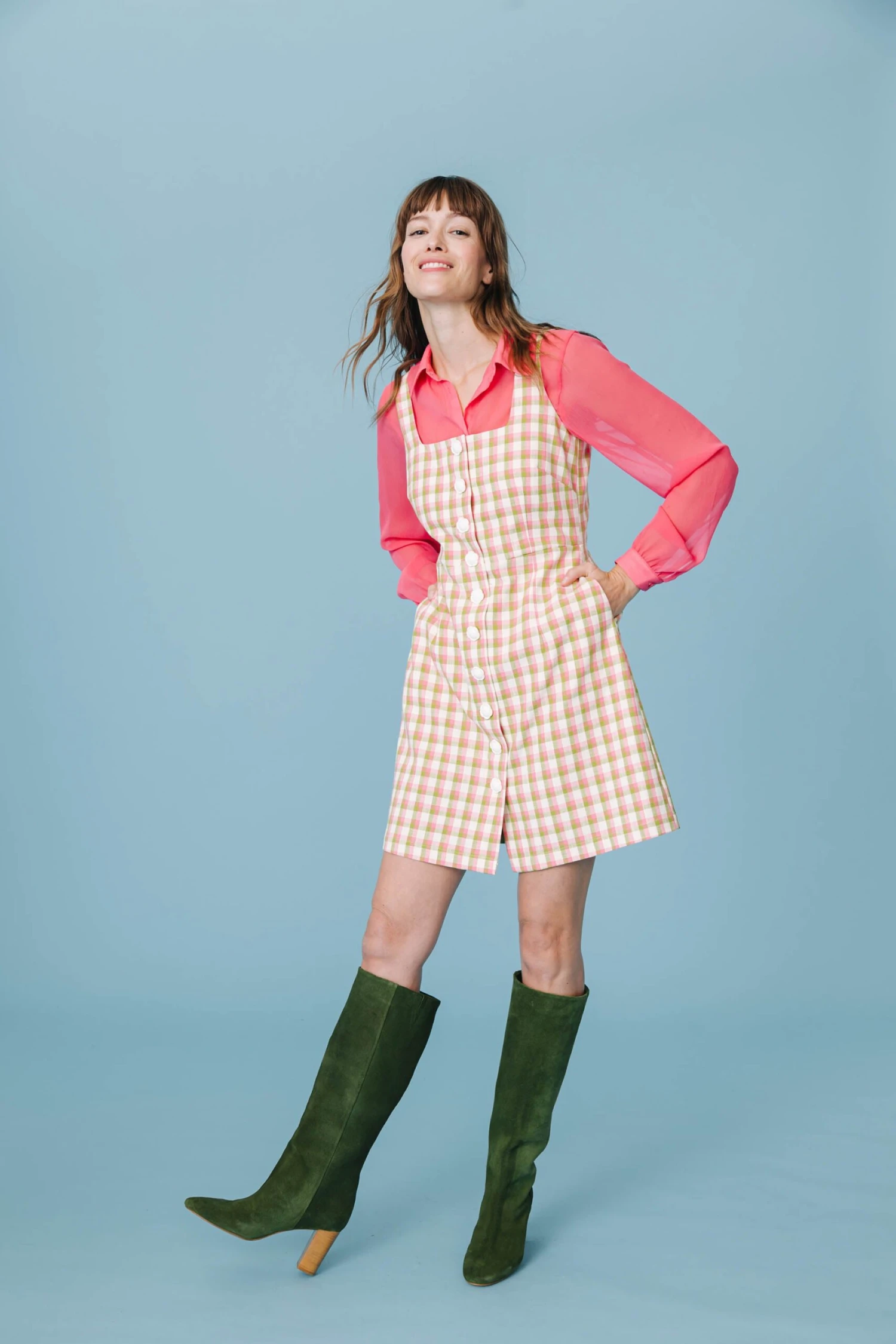 ROBE NELLY VICHY JARDIN ANGLAIS 3 ROBE NELLY VICHY JARDIN ANGLAIS – Image 3