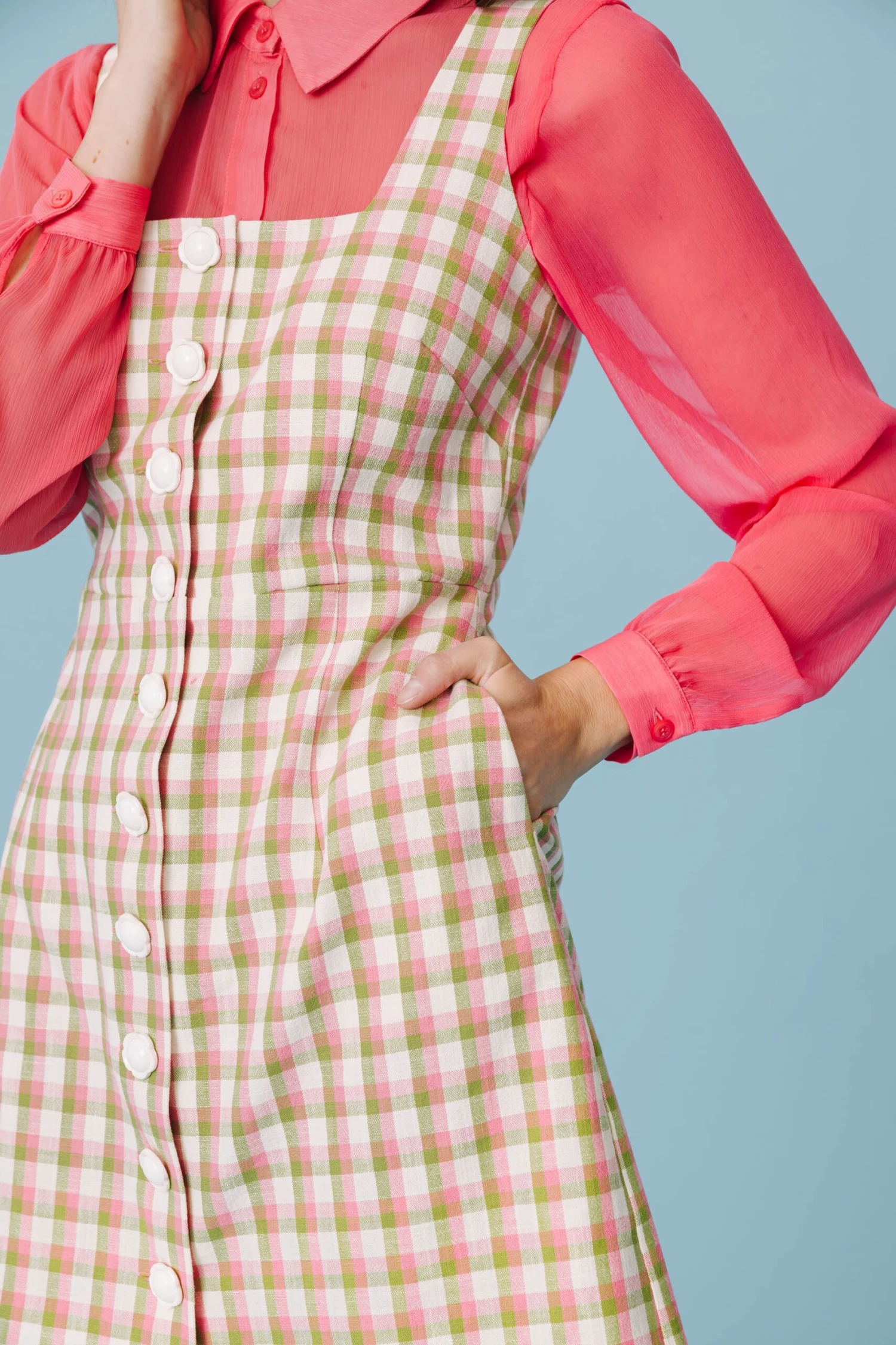 ROBE NELLY VICHY JARDIN ANGLAIS 4 ROBE NELLY VICHY JARDIN ANGLAIS – Image 4