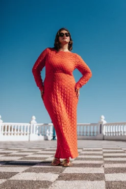 ROBE MADISON DENTELLE ORANGE