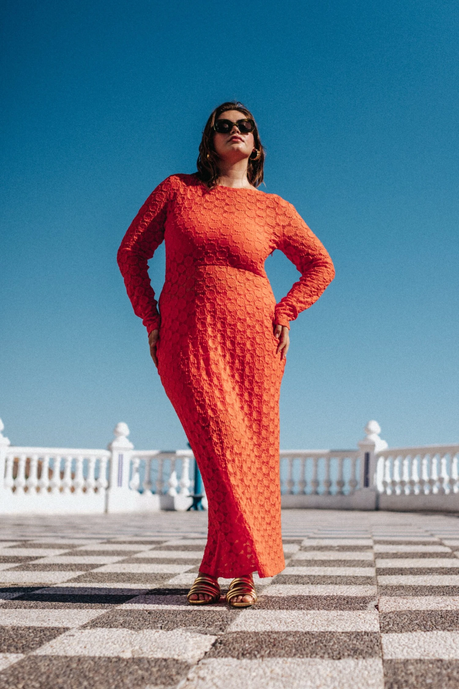 ROBE MADISON DENTELLE ORANGE 1 ROBE MADISON DENTELLE ORANGE