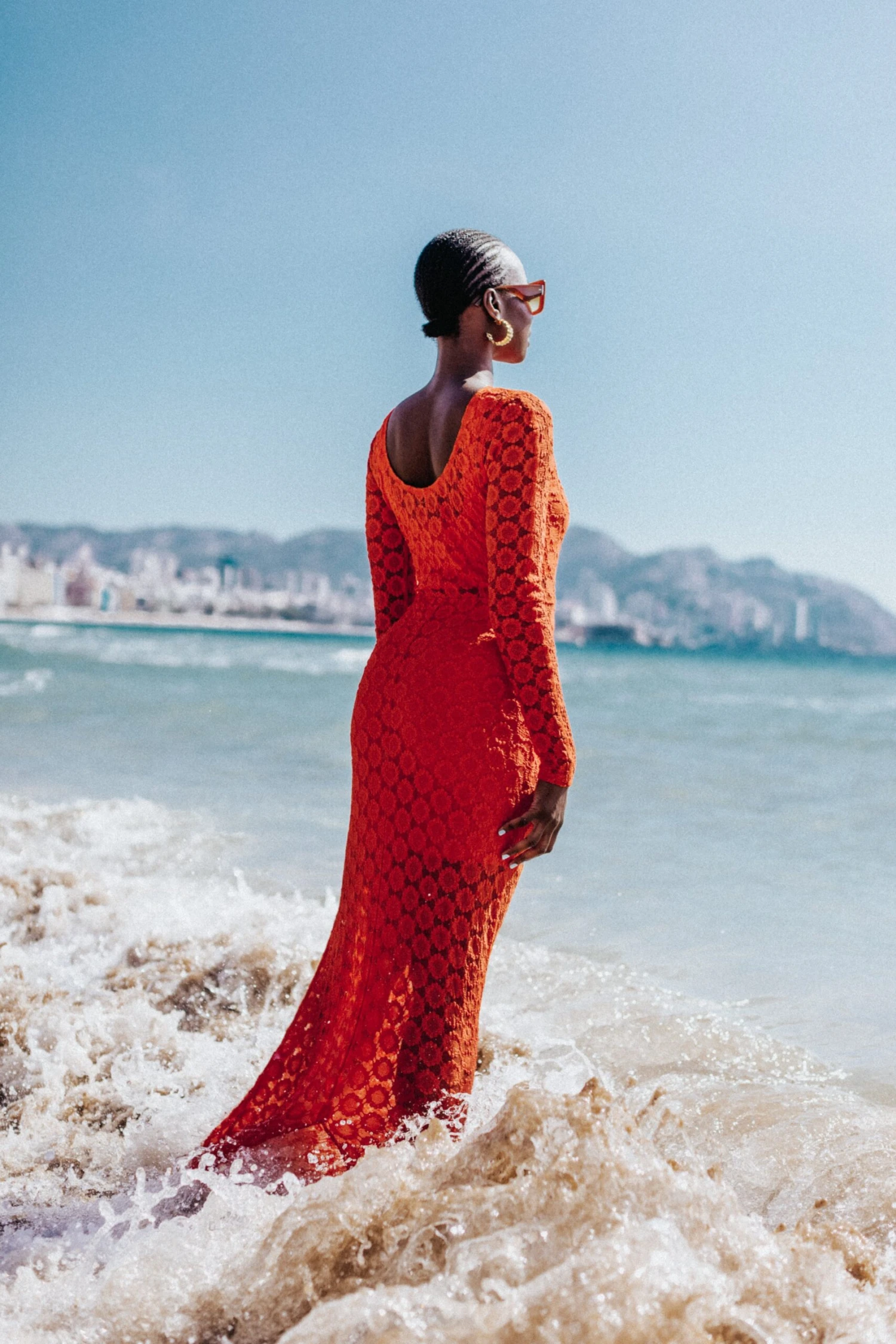 ROBE MADISON DENTELLE ORANGE 5 ROBE MADISON DENTELLE ORANGE – Image 5