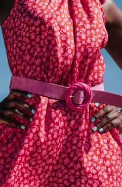 CEINTURE TORSADE SUEDE PINK -Citron Style Promos Boutique LaurenceRevol MML BENIDORM CeintureRose 3 scaled
