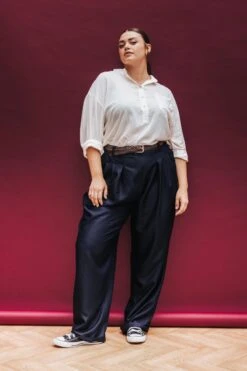 PANTALON NOE NAVY -Citron Style Promos Boutique LaurenceRevol MML Permanents SEPT2023 410