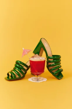 SANDALES GALLIA VERNIS SUPER GREEN