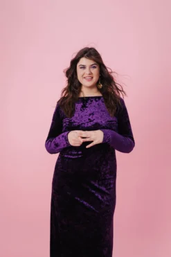 ROBE MADISON VELOURS PURPLE -Citron Style Promos Boutique MML GoodtimesonlyCaptureONE2337 scaled