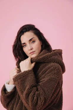 MANTEAU NINON MOUMOUTE TABAC