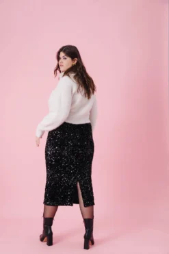 JUPE SARAH SEQUINS NOIR -Citron Style Promos Boutique MML GoodtimesonlyCaptureONE3673 scaled