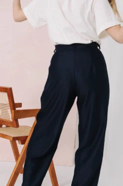 PANTALON NOE NAVY -Citron Style Promos Boutique MML Lespermanents1432 scaled
