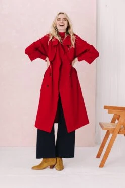 TRENCH RAOUL RED 19 TRENCH RAOUL RED -Citron Style Promos Boutique MML Lespermanents2594 2