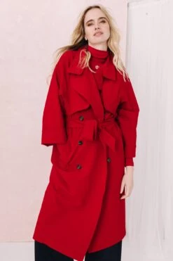 TRENCH RAOUL RED 29 TRENCH RAOUL RED -Citron Style Promos Boutique MML Lespermanents2611 2