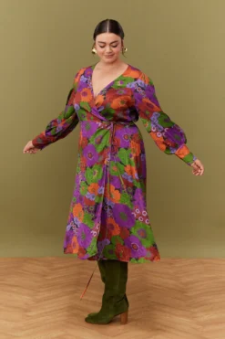 ROBE MARLA AUTUMN BLOSSOM -Citron Style Promos Boutique MML 010823 LOOKBOOK 0206 scaled