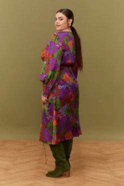 ROBE MARLA AUTUMN BLOSSOM -Citron Style Promos Boutique MML 010823 LOOKBOOK 0209 scaled