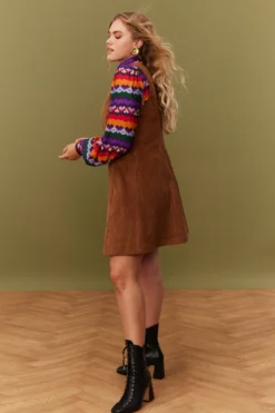 ROBE MAO VELOURS MACCHIATO -Citron Style Promos Boutique MML 010823 LOOKBOOK 0380 scaled