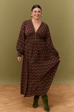 ROBE NATACHA FLOWER ROMANCE -Citron Style Promos Boutique MML 010823 LOOKBOOK 0410 scaled