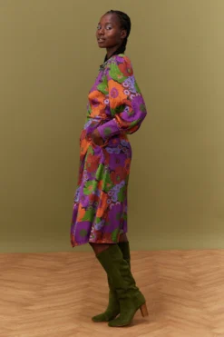 ROBE MARLA AUTUMN BLOSSOM -Citron Style Promos Boutique MML 010823 LOOKBOOK 0472 scaled