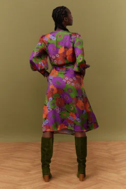 ROBE MARLA AUTUMN BLOSSOM -Citron Style Promos Boutique MML 010823 LOOKBOOK 0481 scaled