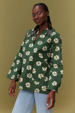 TOP LIBERTE GREEN DAISY -Citron Style Promos Boutique MML 010823 LOOKBOOK 1325 scaled