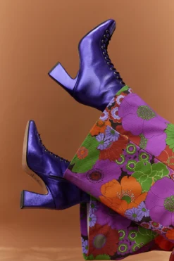 BOOTS TONIA PURPLE METALLISE