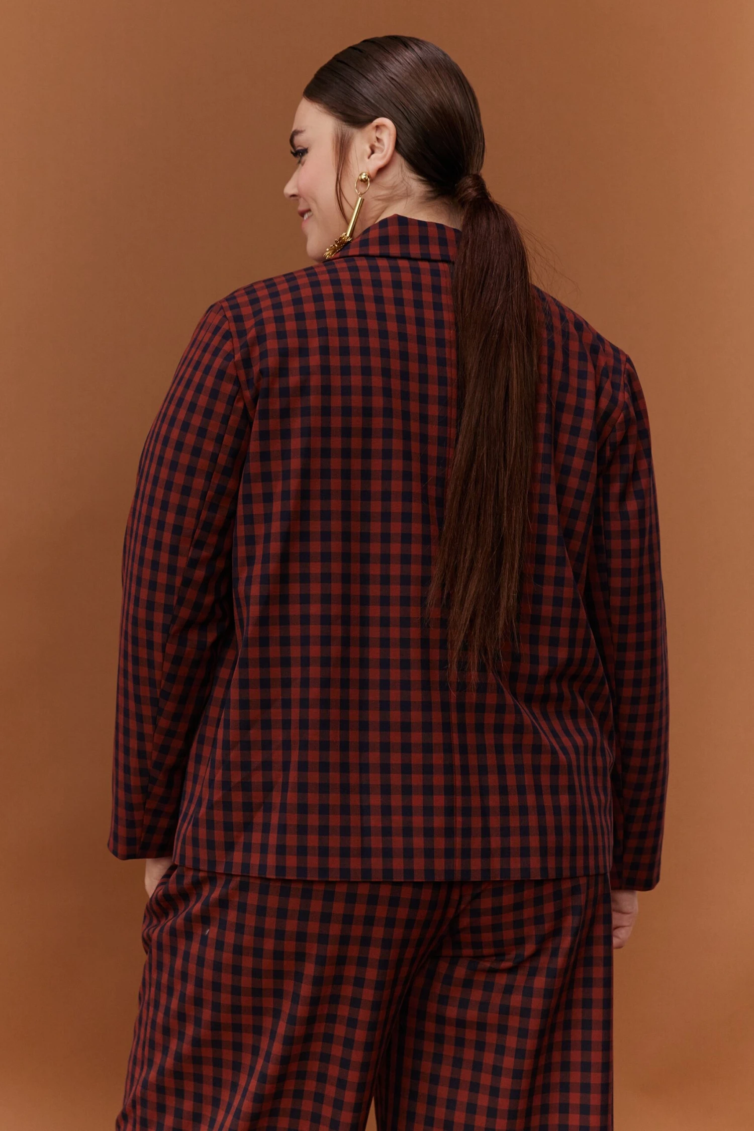 VESTE SOKO VICHY MARRON 9 VESTE SOKO VICHY MARRON â Image 9