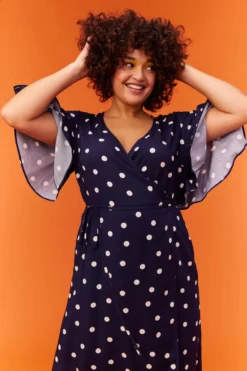 ROBE LOULOU POLKA NAVY