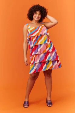 ROBE LISE RAYURES MULTI -Citron Style Promos Boutique MML SUMMER 230323 1536 scaled